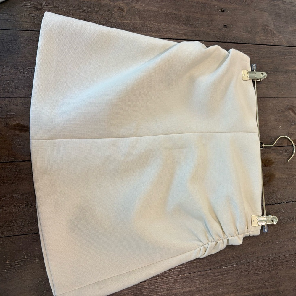 Zara Cream Textured Skirt